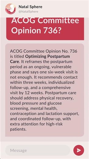 What is the ACOG Committee Opinion 736?
