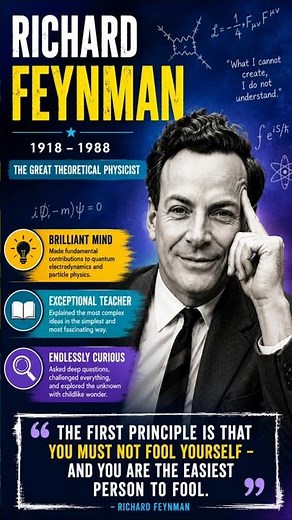 Famous Quote by Dr. Richard Feynman | The Great physicist | Physics Motivation | #Shorts