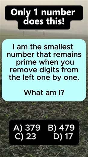 Smallest Prime That Stays Prime? 🔢🤯 #shorts