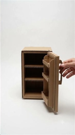 🤯 I Built a MINI FRIDGE From CARDBOARD… Wait Till You See Inside! 🧊🔥#CardboardDIY #DIY #Satisfying