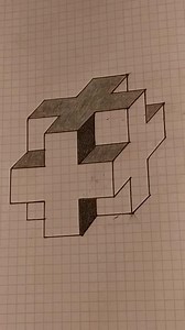 Easy 3D Cross Design Tutorial on Graph Paper
