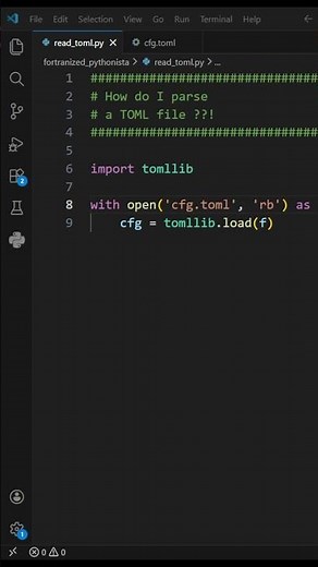 How do I parse a TOML file #python