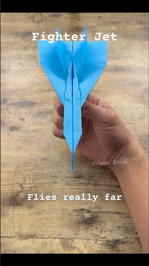 EASY ORIGAMI FIGHTER JET FLY REALLY FAR TUTORIAL | HOW TO MAKE A COOL PAPER PLANE STEP BY STEP