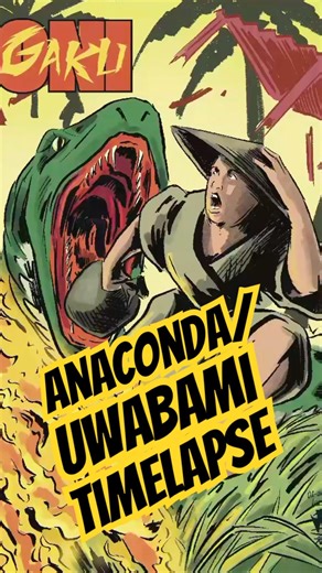 #onigaku #anaconda #uwabami #drawing #timelapse