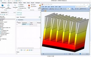 Heat transfer simulation of heat source with fins using Comsol