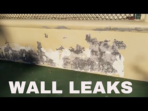 How to fix a retaining wall that keeps peeling water leaking through