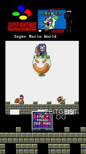 ZeitgeistOG on Instagram: "Super Mario World Bowser's Castle Final Battle End This is it! Facing Bowser in the final confrontation of the game! Onto the final (non-hidden) world! Great music btw. Starting out with another legendary SNES game! Specifically the stand alone game and not mario all stars. Played on the Wii Virtual Console and captured via RCA giving the whole playthrough a nice warm fuzz #gaming #retro #90s #videogame #retrogaming #mario #nintendo #snes #reelsfbシ #fbreels #love #fb #