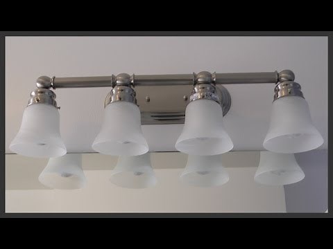 Bathroom vanity light fixture installation