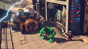 Lego Marvel Super Heroes features a Hulk-muscled, Spiderman-abilitied Stan Lee