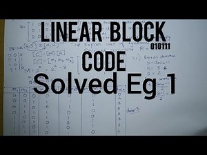 Hamming Code (Solved Example 1) Linear Block Code in Hindi