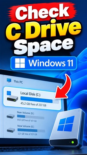 How To Check C Drive Space Usage Windows 11 ( 2026 )
