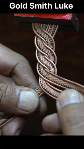 gold Smith Luke on Instagram: "Copper Cuff Bracelet Tutorial #handmadejewelry #diy #copperbracelet l #jewelrymaking"