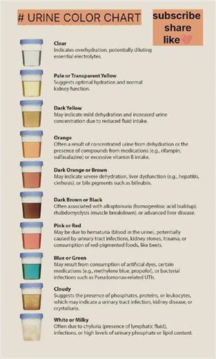 Urine Color Chart. What Color Should Urine Be? - Ribbon...