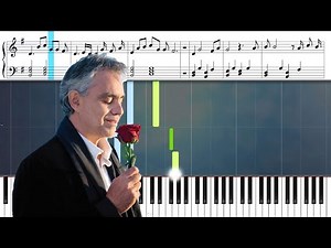 Andrea Bocelli - Time to say Goodbye (easy piano tutorial)
