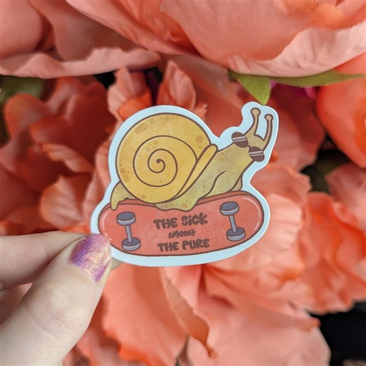 Sick Snail Vinyl Sticker - Etsy