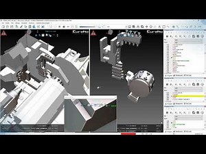 G-code simulation of a Citizen M532 3-channels Swiss CNC machine