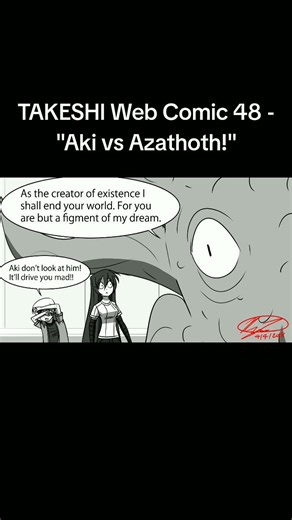 TAKESHI Web Comic 48 - "Aki vs Azathoth!" #comic #cartoon #cartoons #anime #comics #manga #webtoon