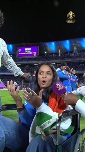 Down but never out 👏 Pratika Rawal encapsulates the #CWC25 winning feeling 😍 Watch the celebrations unfold LIVE, broadcast details 📺 http://bit.ly/46IKZtI | ICC Cricket World Cup