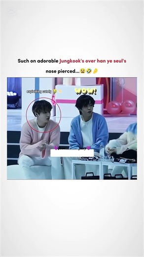 Such on adorable Jungkook's over han ye seul'snose pierced 🤣 #kpop #btsmember #bts #btsjk #jk