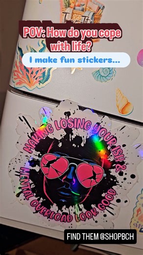 POV: “How do you cope with life?” Me: I make stickers… and honestly? It works. 😂✨ Creativity is therapy, joy, chaos relief, and a little bit of magic all rolled into one. If you ever needed permission to make something just because it makes you happy — here it is. 💛#StickerShop #SmallBusinessCreator #ArtTherapyWorks #CreatorLife #CopingWithCreativity #TherapeuticArt #MakerTok #SmallBizTok #CraftingIsHealing #EmbracingHumanity #shopbch @shopbch | Crystal Embracing Humanity