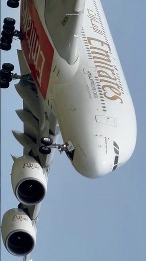 AIRBUS A380 EMIRATES DUBAI TO AMSTERDAM LANDING SCHIPHOL AIRPORT A6EEE #automobile #a380 #aviation