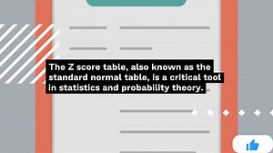 Z Score Table