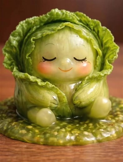 Cabbage Baby! 🥬#asmr #squish #cute #visualasmr