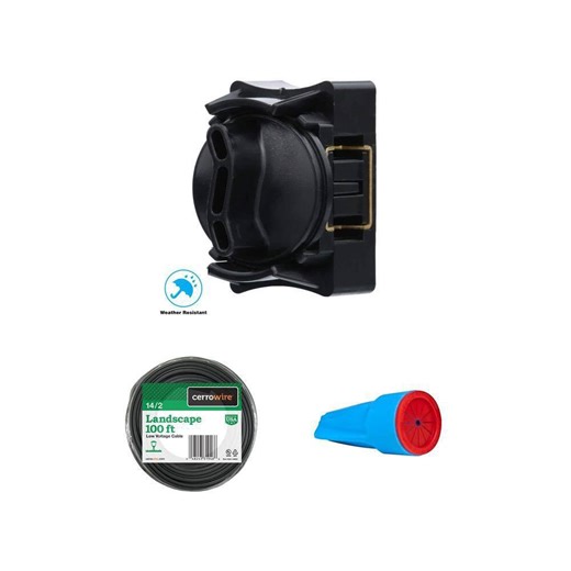 75 ft. 16/2 Low-Voltage Wire, Smart 450 Lumens LED Spotlight (3-Pack) and 200 Watt Landscape Transformer Combo - The Home Depot