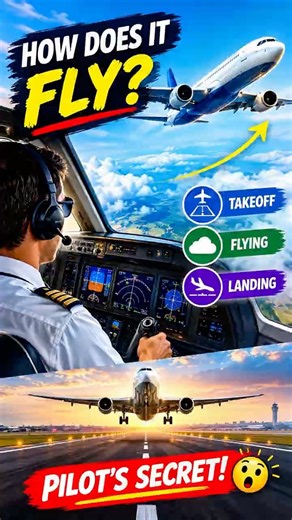 How Do Pilots Fly an Aircraft? ✈️ Takeoff to Landing Explained! #shorts