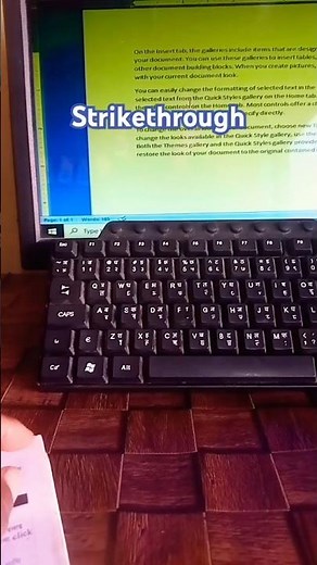 How to Strikethrough a text in Word 🖱💻 #windows #shortcutkeys #computer