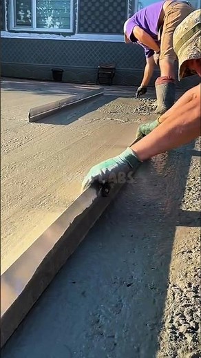 Concrete casting process for building floor slabs.