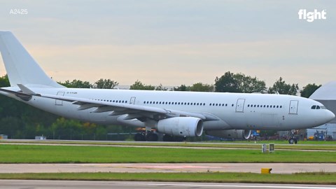 Empty A330 Rockets Off the Runway