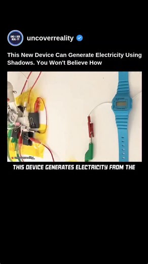 Uncover Reality | From Science to Space on Instagram: "Turning Shadows into Power: A New Way to Generate Electricity Scientists from the National University of Singapore have created a device that can generate electricity using shadows and light together. Called the Shadow-Effect Energy Generator (SEG), it produces power from the contrast between bright and dark areas. The device is made by coating silicon, a common solar cell material, with a thin layer of gold. When light shines on part of the