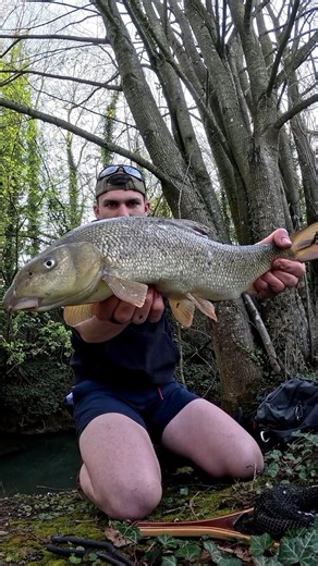 énorme poisson dans ce micro ruisseau ! #fishing #carpfishing #carp #fishing #truite