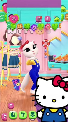 Hello kitty🩷💕!! #youtubeshorts #mytalkingangela2 #hellokitty #makeover