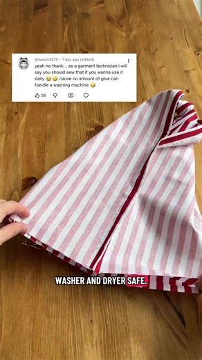 Most people don’t know this… but Speed-Sew fabric glue is washer & dryer safe 👀🧺 I test my DIY knot bag before and after the wash and nothing shifted, no fraying, and it still looks like an adorable DIY knot bag to me #speedsew #knotbag #fabricglue #commentreply #washtest