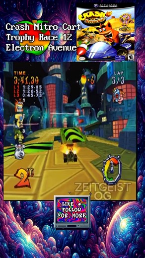 ZeitgeistOG on Instagram: "Crash Nitro Cart Trophy Race 12: Electron Avenue Gonna drift on to Electron Avenue. Crash Nitro Cart is the sequel to CTR released on the sixth generation consoles. this footage is from the gamecube version. The games a pretty faithful sequel that feels the same to control. the game has a new team racing mechanic! Great game. #gaming #retro #videogame #retrogaming #reelsfbシ #fbreels #love #fb #flashback #clips #gameplay #retrogames #nostalgia #fypシ #instagood #childhoo
