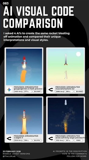 Comparing 4 LLMs Creating the Same Animation 🚀🔥 | Rocket Launch