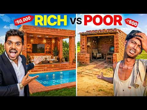 Building 3 Different Brick Houses & Spent 1 Night Inside! 😱 Telugu Experimentsv