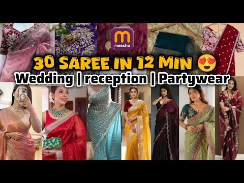 Meesho Saree Haul 2026 | part -12|Partywear & Reception Saree Collection #meeshosareehaul #meesho
