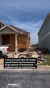 A man is in jail after officers found and detonated a large amount of homemade explosives at a house in South Austin, the police department said. Austin Police Chief Lisa Davis said police received a call around 3:13 p.m. Tuesday about the possibility of bomb material inside a home. The APD Bomb Squad and ATF responded to the scene. After investigating, Davis said officers decided the safest way to detonate the material was on-site. The material was destroyed on Wednesday around 5 p.m. Surroundi