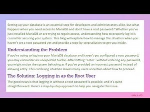 How to Login to MariaDB Without a Root Password
