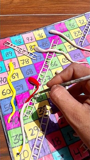 DIY Saanp sidhi 🐍🪜l How to make game board l #youtubeshort​ #shorts​ #viralshort #diy #viralvideo