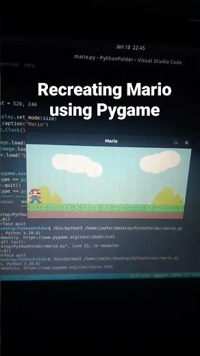 Making mario using pygame in python #python #pythonexamples #pythonprogramming