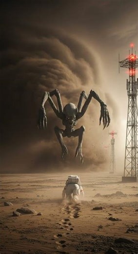 Astronaut in space runs away from alien tense chase unfolds #space #alien #chase