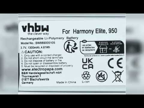 Rezension: vhbw Akku kompatibel mit Logitech 915-000257, Elite, 915-000260, Harmony 950 schnurlos...