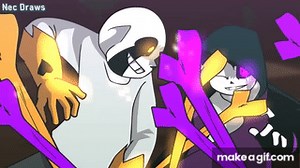 Epic!Sans vs Delta!Sans [Animation] on Make a GIF