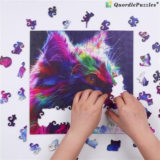 QuordlePuzzles | Colorful Cool Cat Puzzle