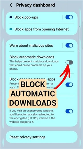 How to Block Automatic Downloads on Samsung #shorts #samsungsettings