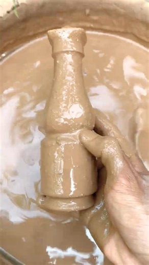 Cleaning a siv eiv bottle ASMR Sastisfying mud